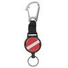 Diving Stainless Steel Wire Stretch Spring Rope Lanyard Antilost Key Ring BCD Accessory