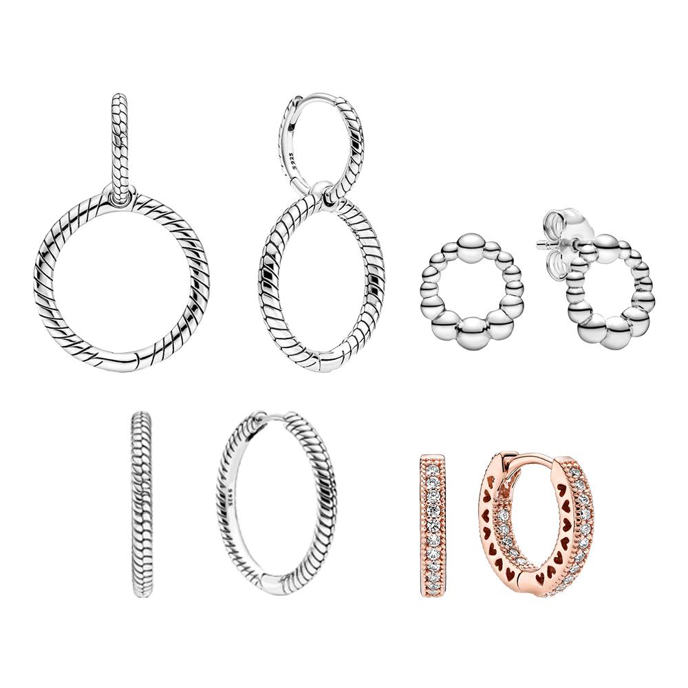 Стерлинговая серьга-пусета в форме сердца для женщин, подарки на день рождения, ювелирные изделия, с тканевым мешочком