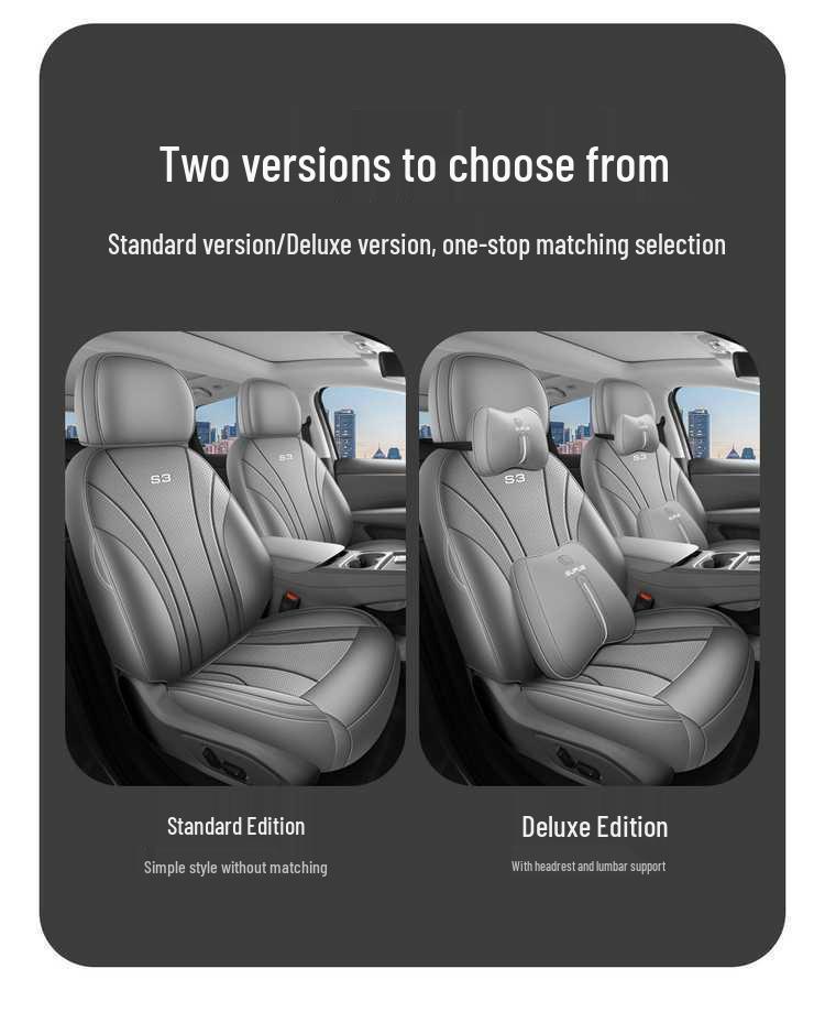 Jihu Beta S3 Universal Leather Seat Covers, Breathable & All-Season, Fits 26 Models
