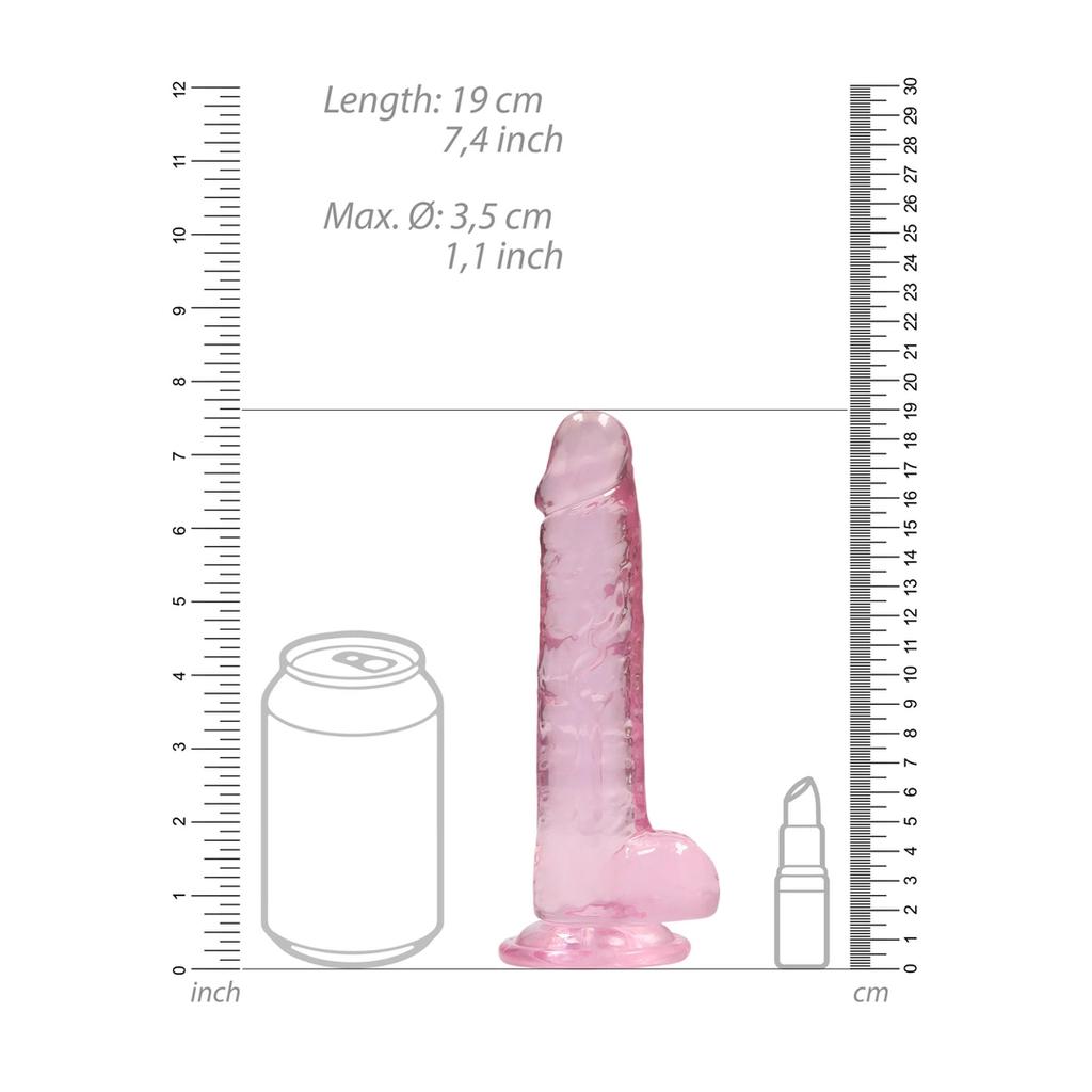 RealRock - Realistic dildo with balls 18 cm