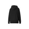 Puma Downtown Logo Print Vintage Casual Hoodie Women Hoodies Black 535388-01