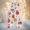 Women Autumn Winter Pants Full Length Long Trousers Christmas Printed Pants