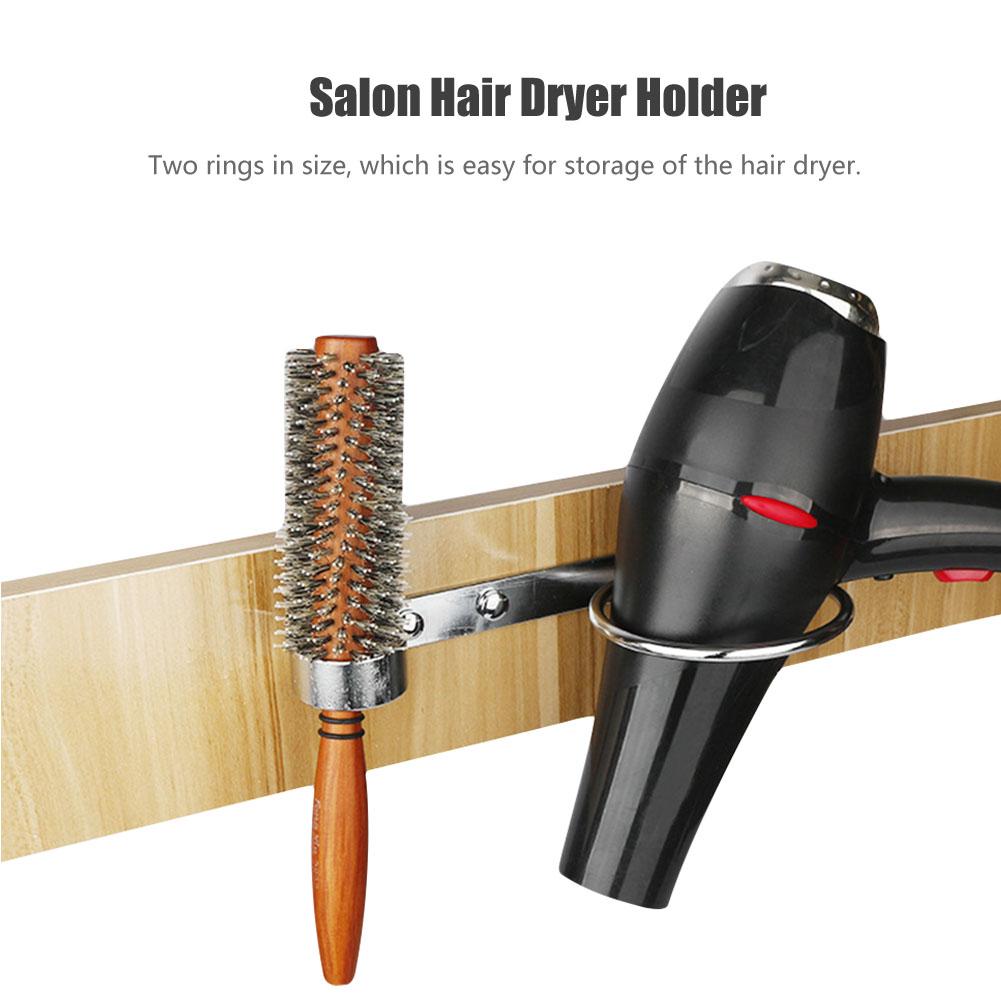 Салонный держатель для фена из оцинкованной нержавеющей стали, расческа для волос без помощи рук, держатель для фена