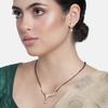 Gorgeous Mangalsutra Gold Plated Necklace for Women with Austrian Crystals