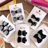 2pcs Korean Clothes Bow Hairpin for Baby Girl Senior Hair Clip Winter Autumn Sweet Fashion Princess Plaid Hairpins Accessories
