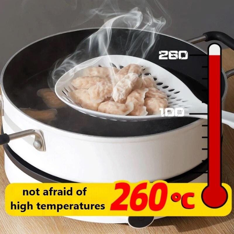 Food Strainer Scoop Kitchen Plastic Colander Large Skimmer Strainer Handy Filter Colanders Kitchen Tools