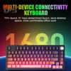 Механическая клавиатура Совместимость с Bluetooth/2.4G/Type-C Проводное подключение Трехрежимное подключение Полноразмерная клавиатура с возможностью горячей замены 81 клавиша