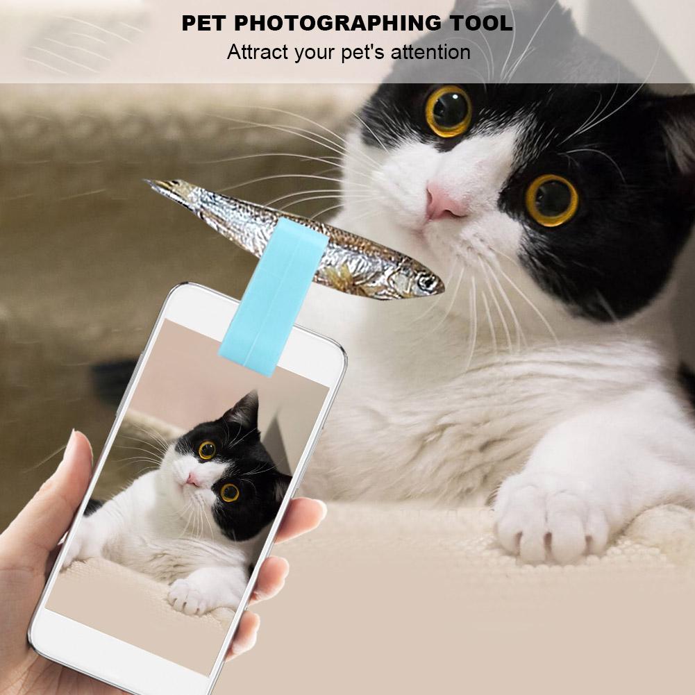 2 шт. Силиконовый клип для селфи с питомцем Собака Кошка Реквизит для фотографирования Привлечение внимания Съемка Фотографии Тренировка