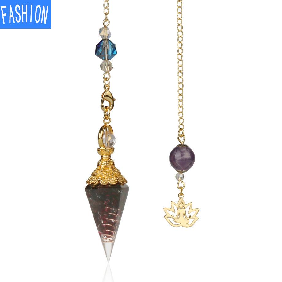 Смешанная аура, маятник природного духа, хрустальный кулон для йоги, позолоченный Будда, идея для медитации, концентрированные ювелирные изделия