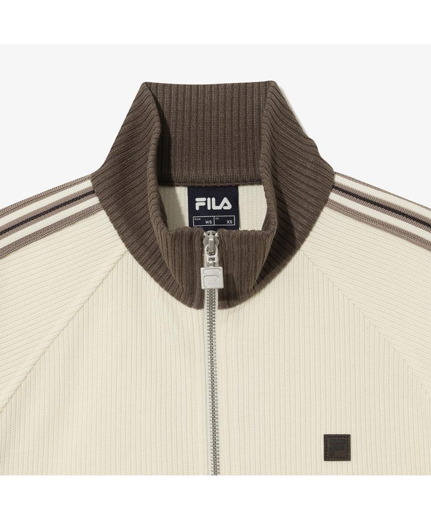 Fila 1911 Women'S Knit Track Zip-Up Cream
