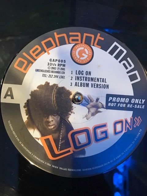 12inch Record ELEPHANT MAN - Log On! GAP005 Greensleeves Re 2002 UK Reggae, Ska & Dub Used