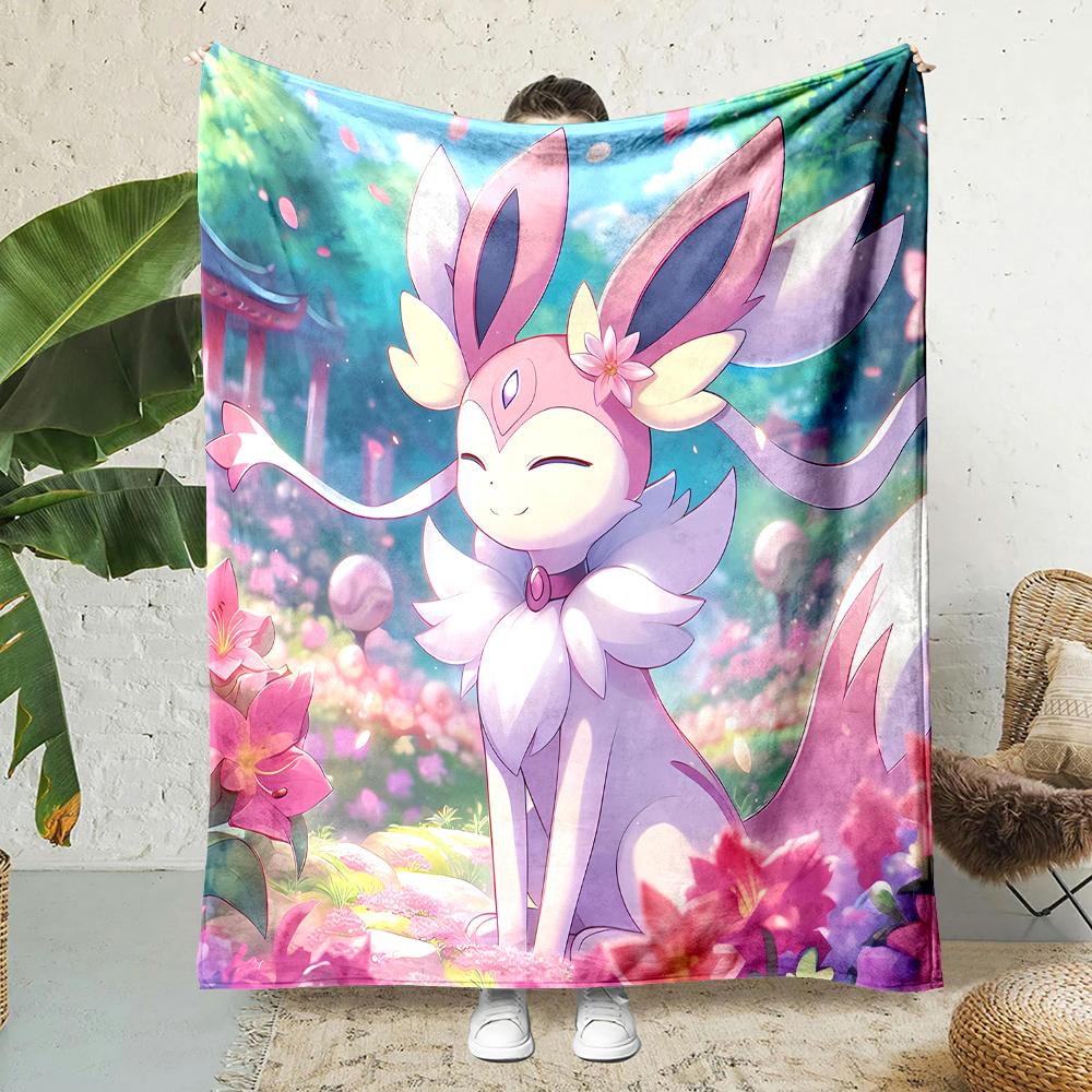1 шт. Японские игры E-Eevee Umbreon Мультяшное одеяло Аниме Мягкое пушистое плюшевое одеяло Диван Офисное одеяло Плед Пикник Пляжное полотенце