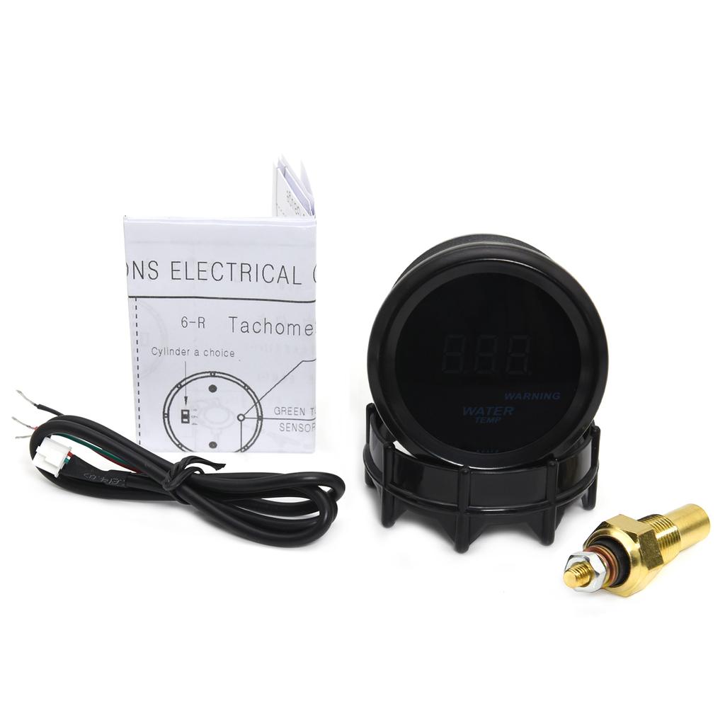 2 '' 52mm Car Gauge 40-150 celsius Water Temperature Gauge Blue LED Light with 1/8NPT water temp sensor