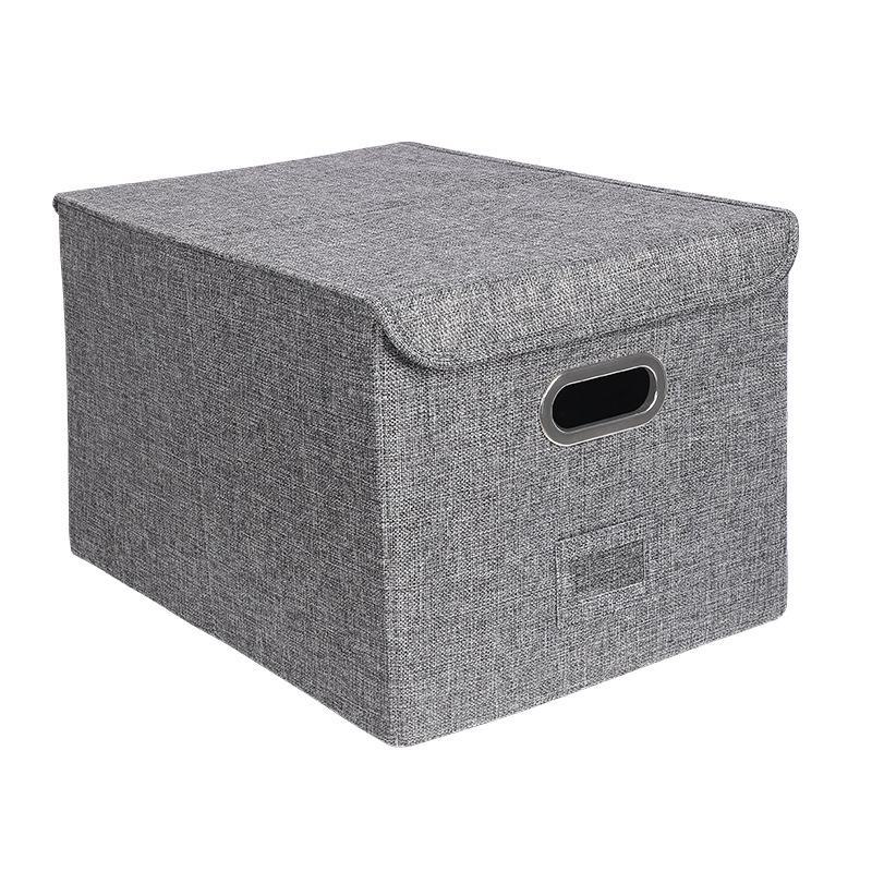 Большой складной ящик для хранения одежды из хлопка и льна с цельным чехлом
