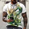 3D Digital Printing Faucet Series Printed Summer Casual Round Neck Youth T-shirt