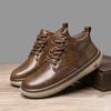 Ручная строчка Натуральная кожа Мужские ботинки Удобная повседневная кожаная обувь для мужчин Ботильоны Большой размер Рабочая обувь