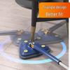 Imitation Hand-Twist Mop with Hands-Free Washing, New Triangular Design for Easy Household Cleaning