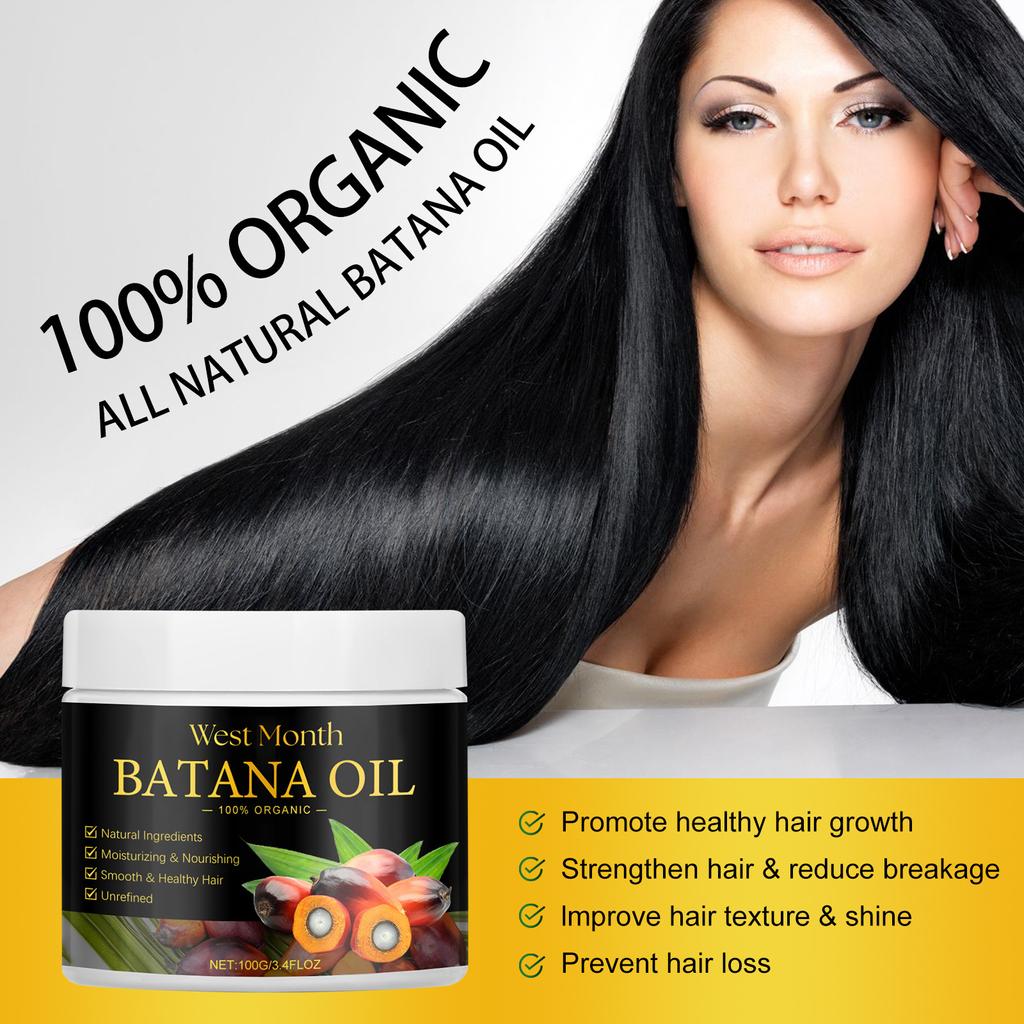 Batana Oil Hair Mask Repairs Dry and Frizzy Hair, Nourishes, Softens, and Thickens Hair