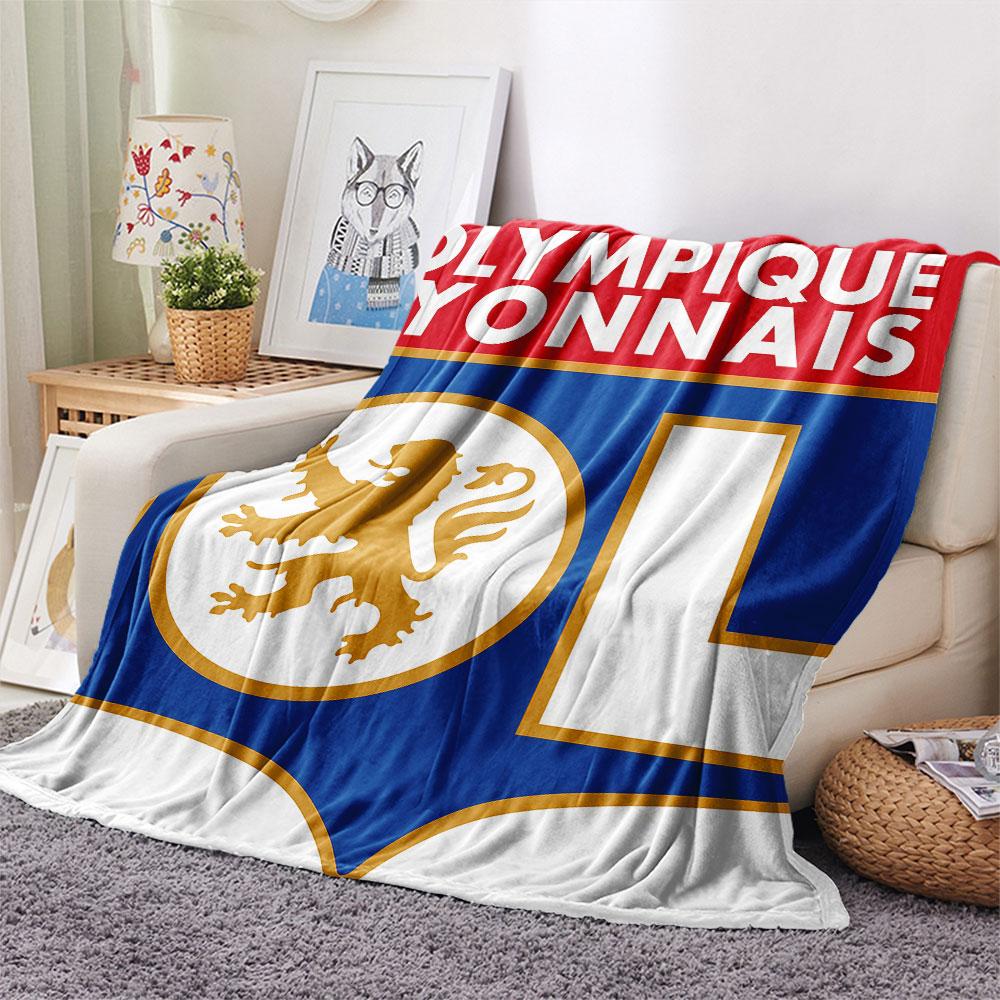 Olympique Lyonnais FlAannel Blanket, High quality Comfortable for All Seasons, Home Decor, Warmth and Comfort