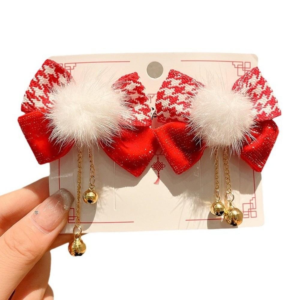 Tassels Japanese Kimono Headwear Bow New Year Bow Hairpin Chinese Tassel Fan Hairpin Decorations