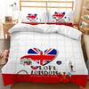 British Style Duvet Cover Set Cartoon Small Fresh I Love Paris Bedding Set For Kid Teen Polyester Paris Street Scene Quilt Cover