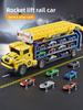 Dinosaur Rocket Track Car Toy Kit With Magnet Cars For Interactive Learning