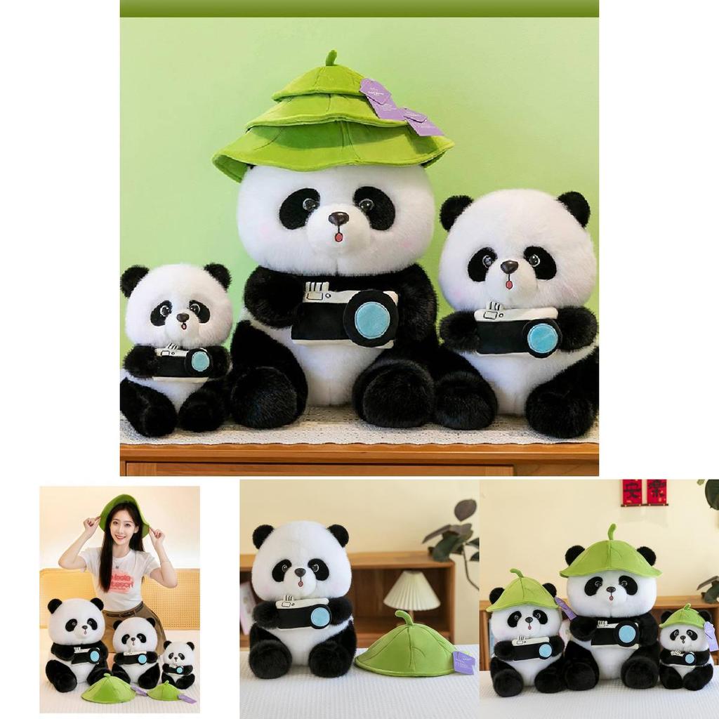 Очаровательная плюшевая игрушка панда с дизайном камеры, идеально подходящая для подарков на день рождения детям