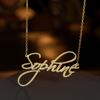 Haiyufly Custom Zircon Necklace for Women Stainless Steel Jewelry Personalized Bling Letter Stone Nameplate Chains Gift