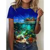 Summer Beautiful Scenery 3D Print T-shirts Women Streetwear Casual Fashion Y2k Short Sleeve T Shirt O-neck Tees Tops Clothing