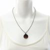 Used HERMES carrousel Necklace Stainless Steel Buffalo horn Silver Brown Black Used