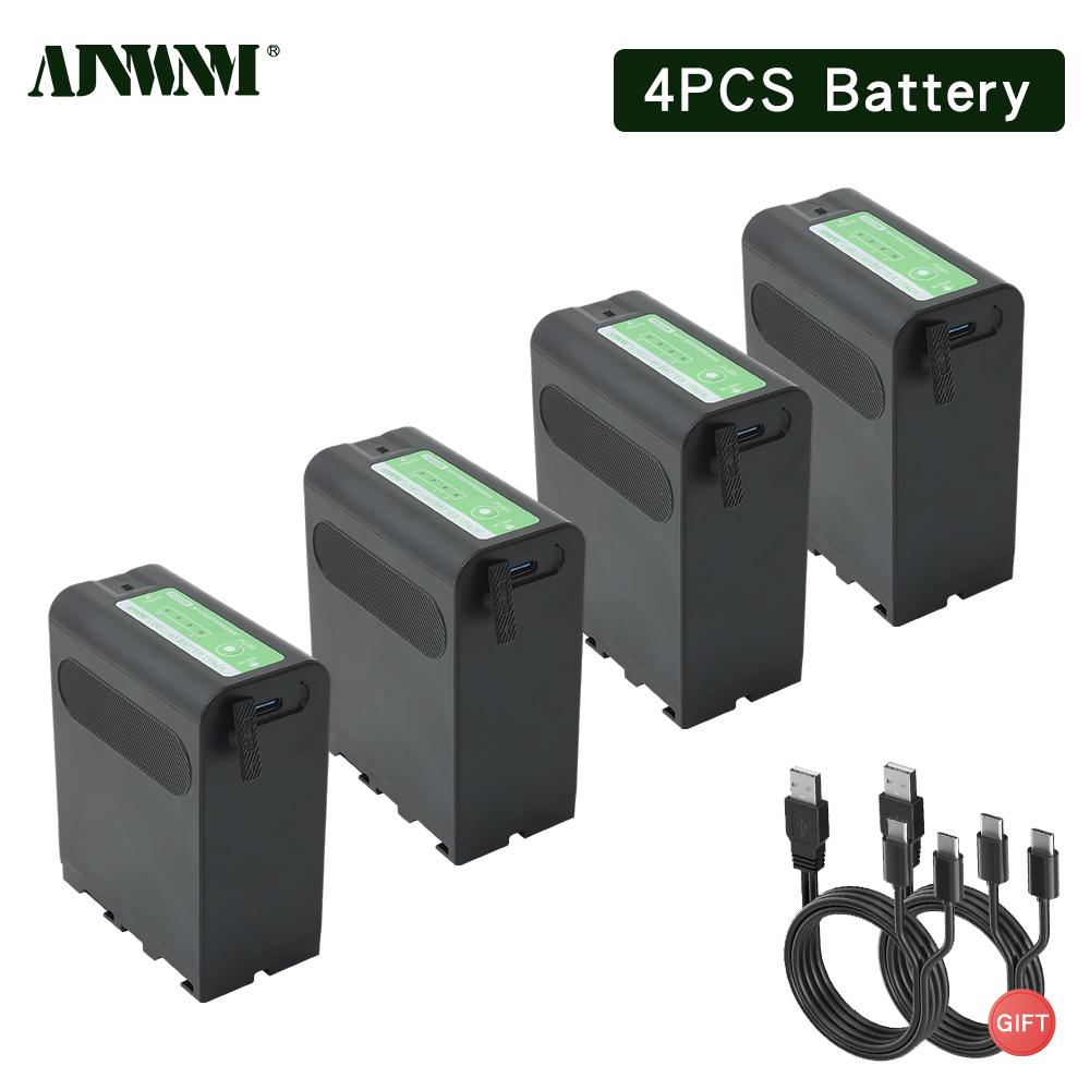 AJNWNM 12800mAh для NP-F980 NP-F970 NP F960 NP F970 Аккумулятор PD-30W