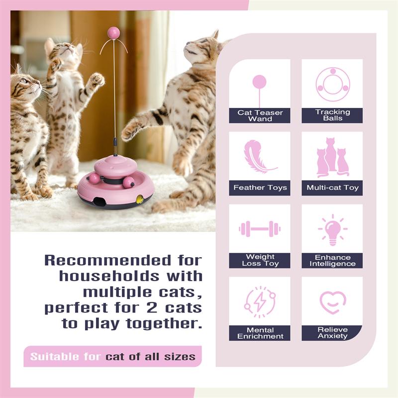 3 в 1 Мульти-кошачья игрушка Кошачья палочка-дразнилка Перо Трекинговые шарики Потеря веса Повышение интеллекта Снятие беспокойства Интерактивная игрушка для котят