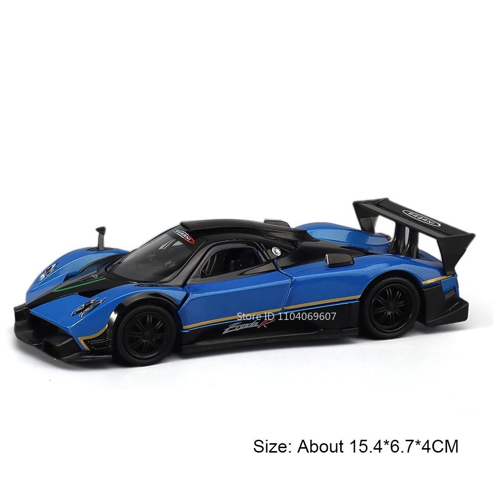 1:32 Pagani Zonda R Huayra Bc Спортивный Автомобиль Игрушечные Модели Из Сплава Литье Под Давлением Звук Свет Двери Открываются Оттянуть Назад Мини-Суперкар Для Мальчиков Подарки