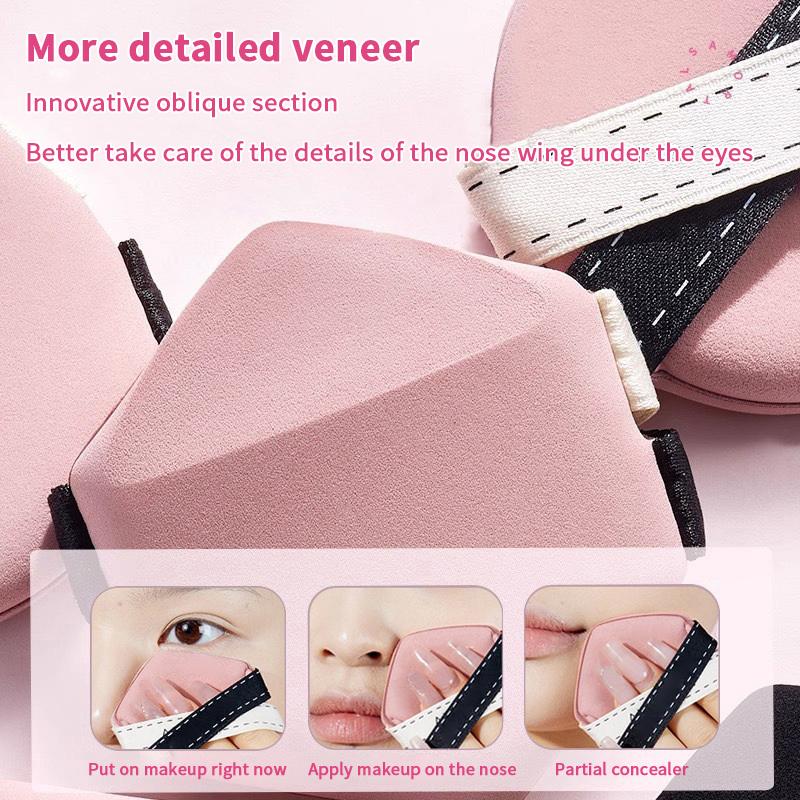 Большой спонж в форме капли с двойной лентой 1/2/3 шт. для влажного или сухого использования, пуховка для пудры, многофункциональный портативный инструмент для макияжа