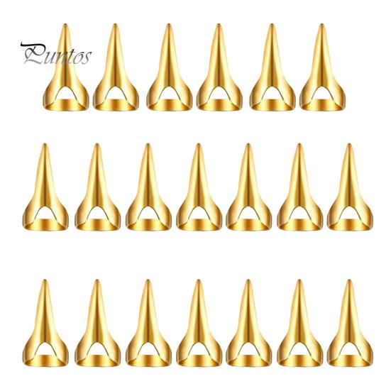 20 шт. Кольца-когти в стиле ретро, металл, панк-рок, полный набор для дизайна ногтей, готический коготь, коготь для кошек, волков, аксессуары для костюмов на Хэллоуин