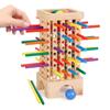 42/16 разноцветных палочек, деревянные игральные кости, настольная игра, деревянная башня, набор игрушек для семьи