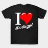 Модная унисекс футболка с принтом I Love Portugal, больших размеров XS-6XL, 100% хлопок, короткий рукав, О-образный вырез