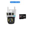 V380 Pro Solar WIFI IP Camera CCTV 12MP 6K Outdoor 4G SIM Two Lens Three Screen Auto Tracking Security Surveillance PTZ Camera