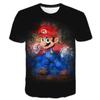 MINISO Child Game Super Mario Bros T Shirt Kids Boy Cartoon Clothes Tops Tees Boys T-shirt Luigi Mario T-shirts Children's Short Sleeve