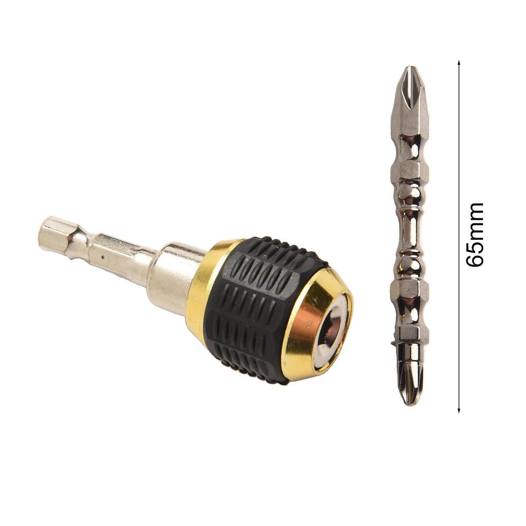 60mm Drill Chuck Screwdriver Set Hex Shank Quick Change Adapter Double Head Screwdriver Bit For Electric Screw Driver