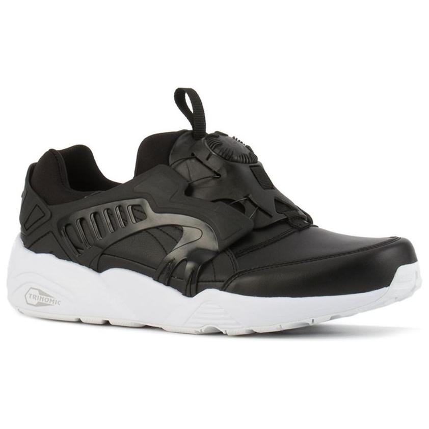 Puma Disc Blaze Кожа Удобная Амортизация Поддержка Средний Верх Повседневная Обувь для Образа Жизни Унисекс Повседневная Обувь Черный Белый 361979-01
