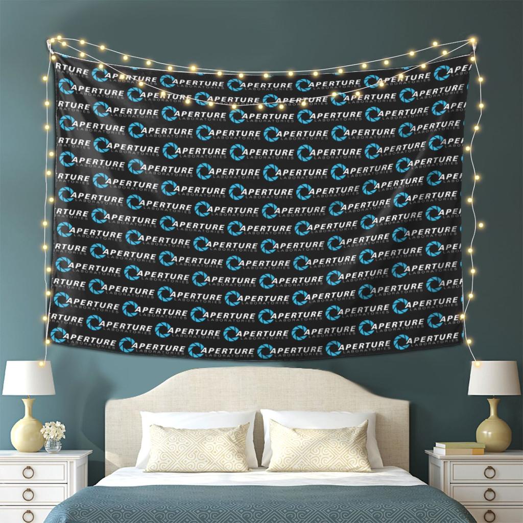 Aperture Science Laboratories Portal Tapestry Wall Hanging Aesthetic Home Decor Tapestries for Dorm Room