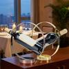 Single Iron Round Wine Rack Freestanding Red Wine Display Rack Modern Wine Bottle Holder  Hotel