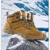 Men Winter Plus Velvet Snow Boots Casual PU Lace Up Warm Outdoor Cotton Shoes Large High Top Thick Antiskid Shoe 39-48