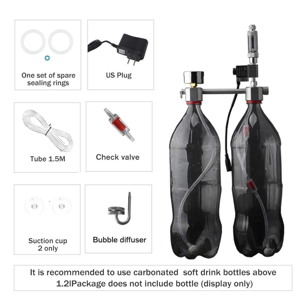 Aquarium DIY CO2 Generator System Kit CO2 Generator System with Solenoid Valve Bubble Diffuser