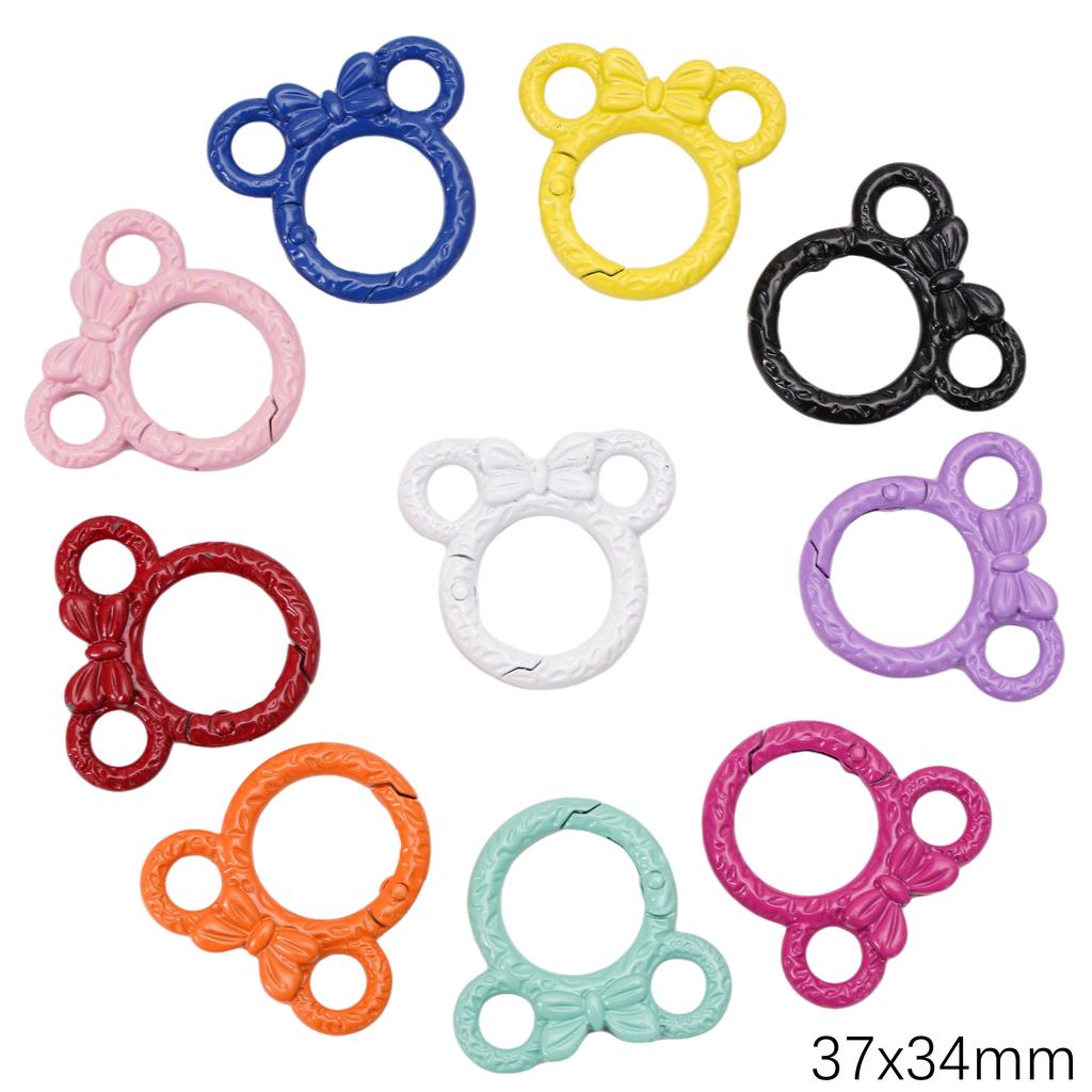 5-100 шт. Сплав Окрашенный спреем Брелок Брелок Карабин Кольцо для ключей Для DIY Ювелирных изделий Ключи Кошельки Украшения