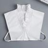 Women's Cotton Detachable Collar for Sweater Blouse Shirt Fake Collar Decorative Female White Half Shirt False Collar Accessory