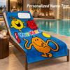 Mr. Men & Little Miss Custom Name Beach Towel Large Soft Towel for Indoor Bathroom Outdoor Beach