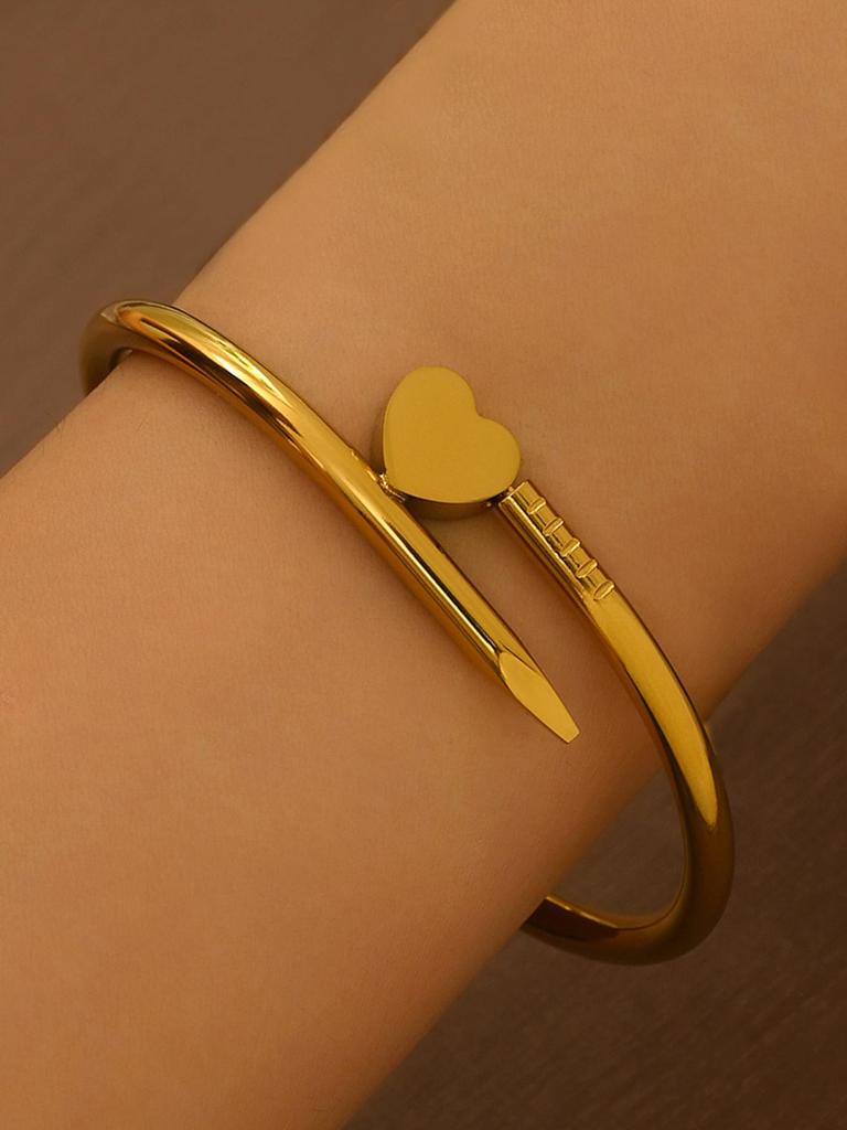 Элегантный цирконовый браслет - Белая титановая сталь для женщин