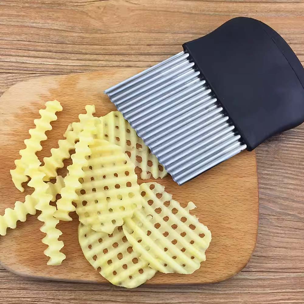 Multi-Functional Wavy Chopper Stainless Steel Vegetable Cutter Crinkle Cutter Food Preparation